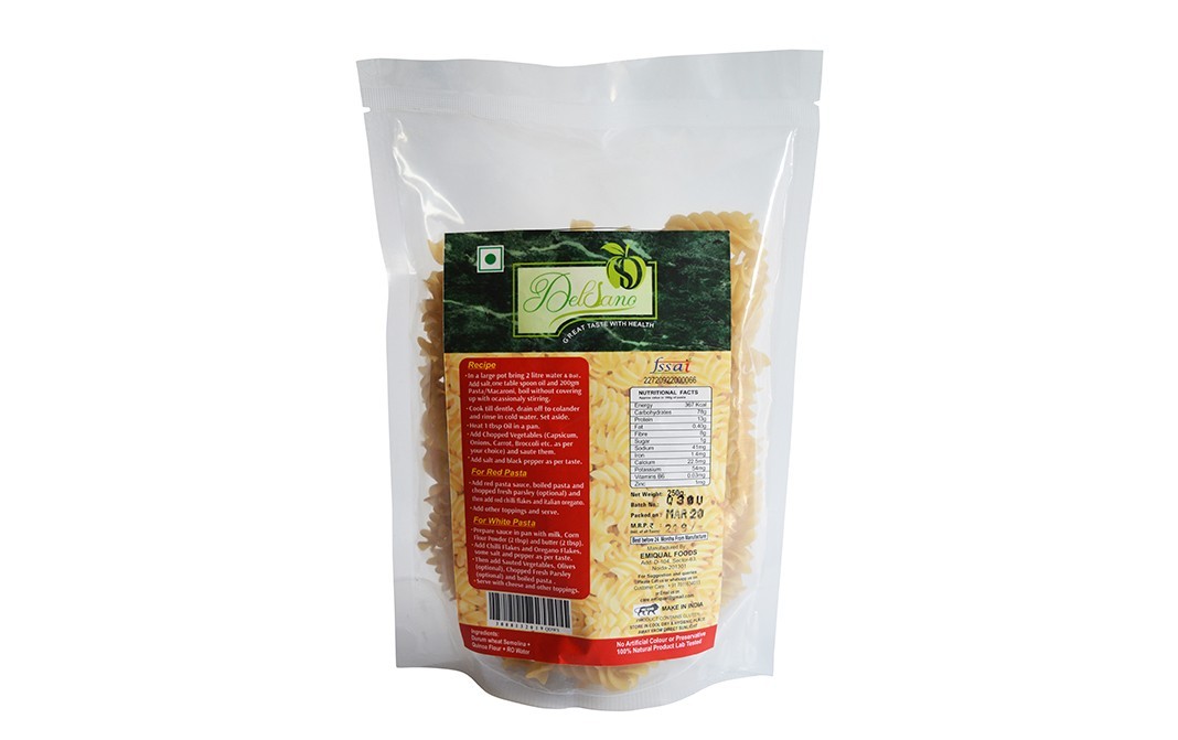 Delsano Quinoa Pasta    Pack  250 grams